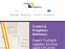 Tablet Screenshot of cratersandfreightersbaltimore.com